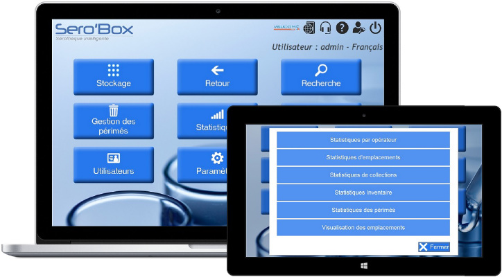 Visuel Logiciel Sero'Box sur PC et Tablette