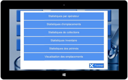 Visuel des statistiques du logiciel Sero'Box